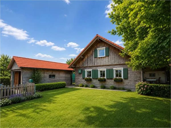 Immobilie in Breitenthal - Wohnglück im Grünen: Gepflegtes Familienhaus in Holzständerbauweise  mit Pergola und Wohlfühlgarten - Bild 1