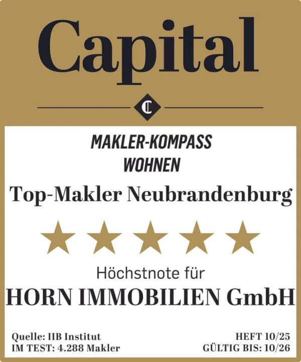 Immobilie in Grambow - HORN IMMOBILIEN ++ Einraumwohnung im Obergeschoss in Grambow – renoviert und mit Blick ins Grüne - Bild 4
