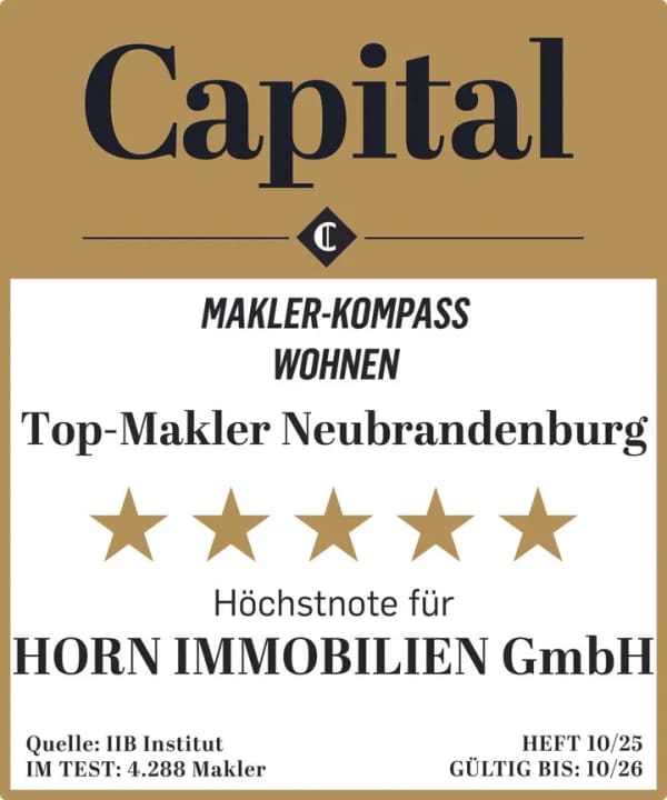 Immobilie in Grambow - HORN IMMOBILIEN ++ Einraumwohnung im Obergeschoss in Grambow – renoviert und mit Blick ins Grüne - Bild 4