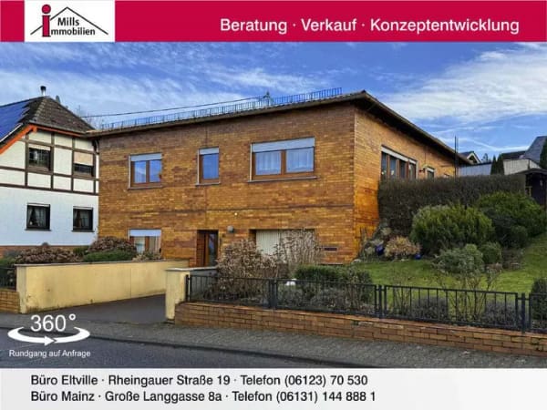 Immobilie in Kiedrich - Hausen v. d. H. nur ca. 7 km von Kiedrich entfernt: Freist. Einfamilienhaus mit Terrasse und Garten - Bild 0