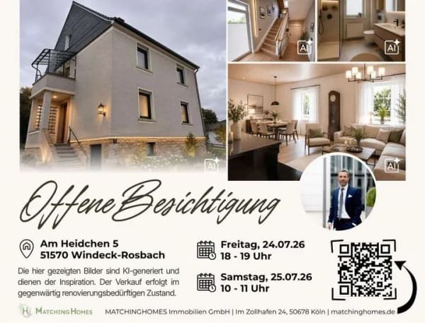 Immobilie in Windeck - Leerstehendes Einfamilienhaus mit viel Charme, zentral gelegen in Windeck Rosbach - Bild 0