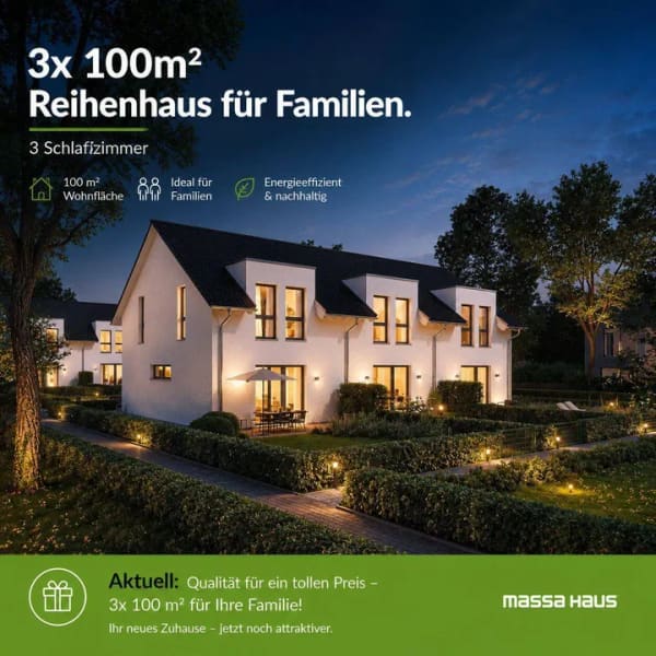 Immobilie in Sonnenbühl - 3er Reihenhaus - Außen fertig - Innen selber machen - Bild 0