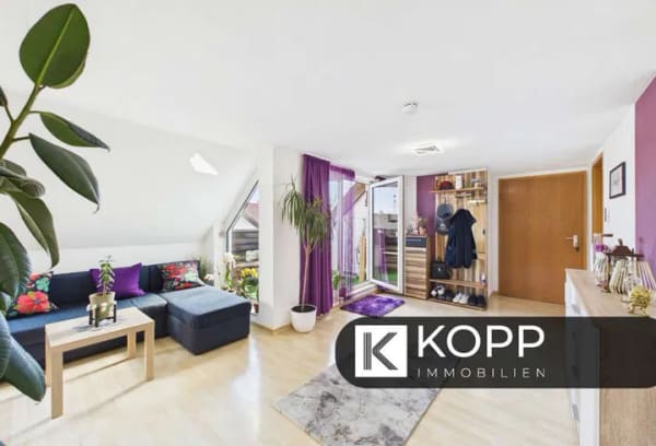Immobilie in Elchingen - Gemütliche Dachgeschosswohnung mit Loggia in Thalfingen - Bild 0