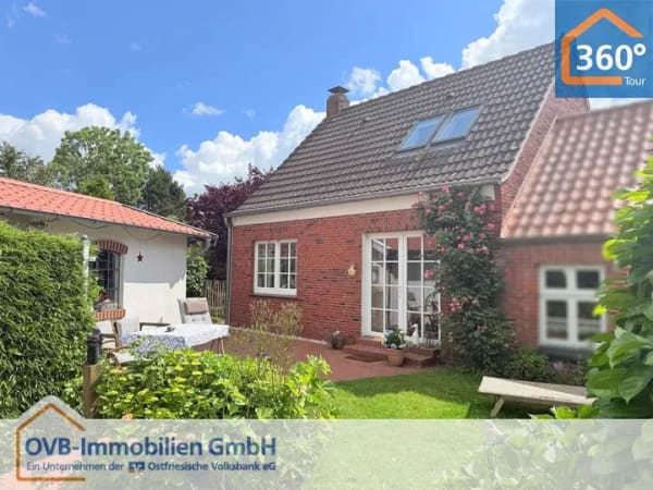 Immobilie in Krummhörn - Romantische Doppelhaushälfte in Loquard – liebevoll modernisiert & bezugsbereit - Bild 0