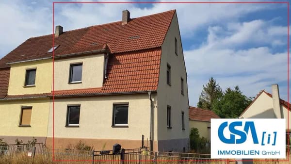 Immobilie in Röderaue - Großzügige, teilsanierte DHH im Rohbau mit 2.870 m² GRD - Bild 0