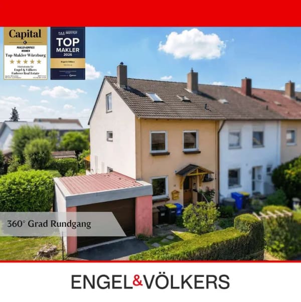 Immobilie in Giebelstadt - Familienglück in ruhiger Sackgasse – Reihenendhaus mit Wintergarten - Bild 0