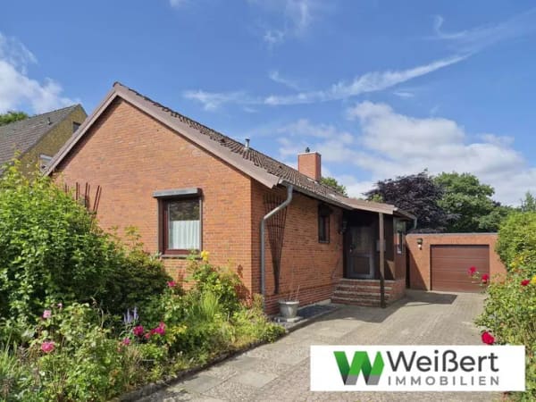 Immobilie in Hohenaspe - Wohnen auf einer Ebene – gepflegter Bungalow mit Westgarten, überdachter Terrasse & flexiblem Grundr - Bild 0