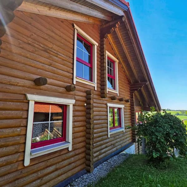 Immobilie in Rottenbuch - Einfamilien-Blockhaus mit Bergpanorama - Bild 1