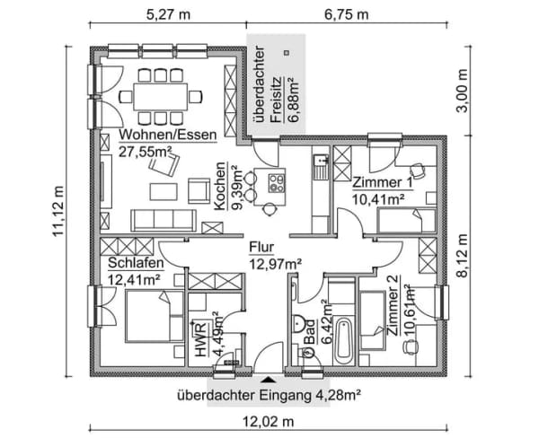 Immobilie in Löwenstein - Moderner Bungalow zum Ankommen und Wohlfühlen inkl. Grundstück - Bild 2