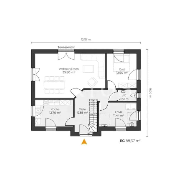 Immobilie in Admannshagen-Bargeshagen - Kapitänshaus auf einem ruhigen Baugrundstück südlich von Rostock - Bild 3