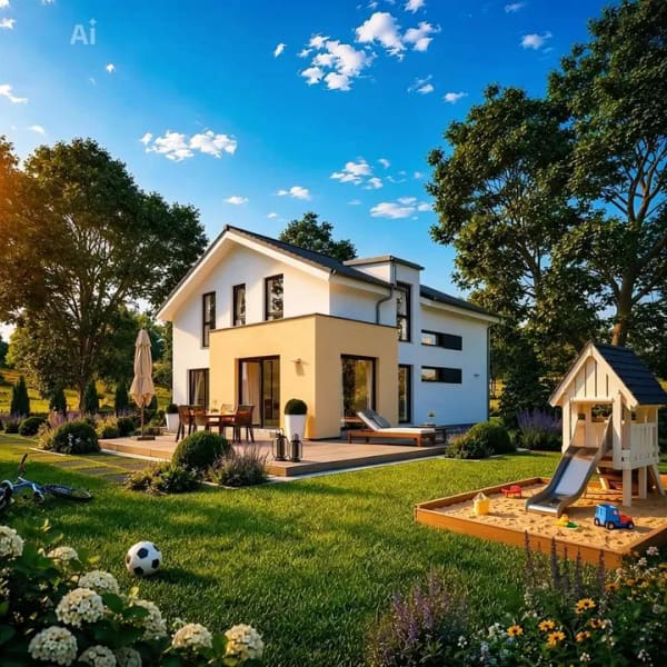 Immobilie in Mügeln - Familienglück braucht manchmal einfach mehr Platz - LivingHaus in Mügeln - Bild 0