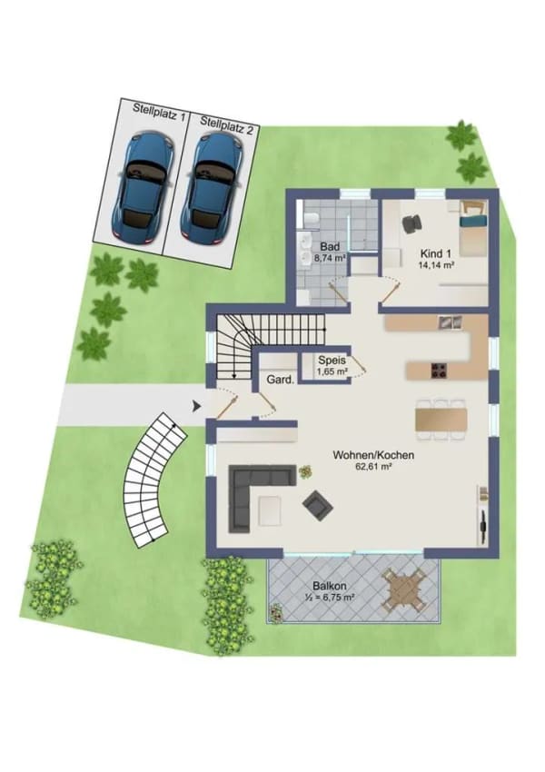 Immobilie in Neuburg am Inn - Gemeinde Neuburg am Inn: 4-Zimmer-Neubau-Maisonette-ETW, Erstbezug Juli 2027 – nur 3.827,- €/m² - Bild 1