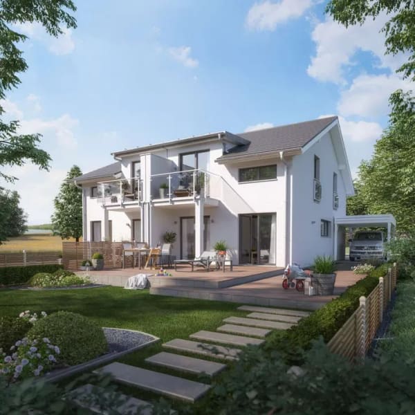 Immobilie in Döbern - LivingHaus Doppelhaus - Dein maßgeschneidertes Zuhause in Döbern mit modernem Komfort und nachhaltig - Bild 0