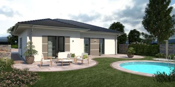 Immobilie in Münnerstadt - Individuell geplanter Bungalow - Ihr Traumhaus in 97702 mit nachhaltiger Wärmepumpentechnik - Bild 0