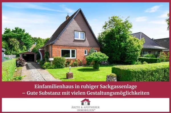 Immobilie in Friedrichstadt - Solides Einfamilienhaus mit Entwicklungspotenzial - ruhig gelegen in Friedrichstadt - Bild 1