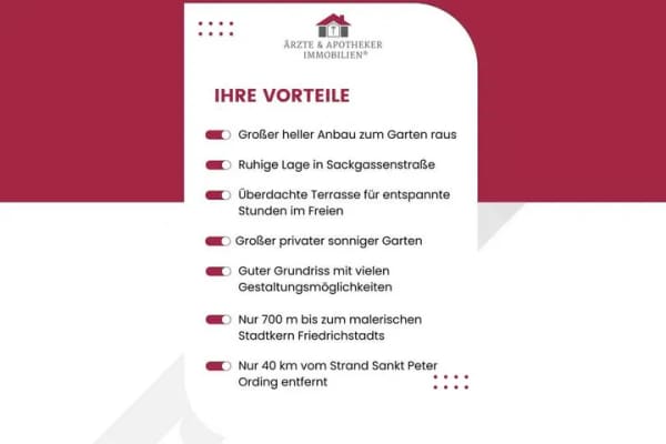 Immobilie in Friedrichstadt - Solides Einfamilienhaus mit Entwicklungspotenzial - ruhig gelegen in Friedrichstadt - Bild 2