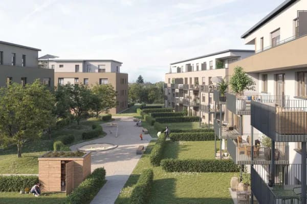 Immobilie in Rheinhausen - Schmucke 2-Zi.-Whg. mit Terrasse und Garten (EG, 54,43 qm) | Haus E - Bild 2