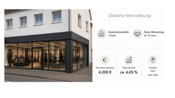 Immobilie in Kehl - Kapitalanlage mit langfristigem Mietvertrag – Moderne Gewerbeimmobilie in Top-Lage - Bild 0