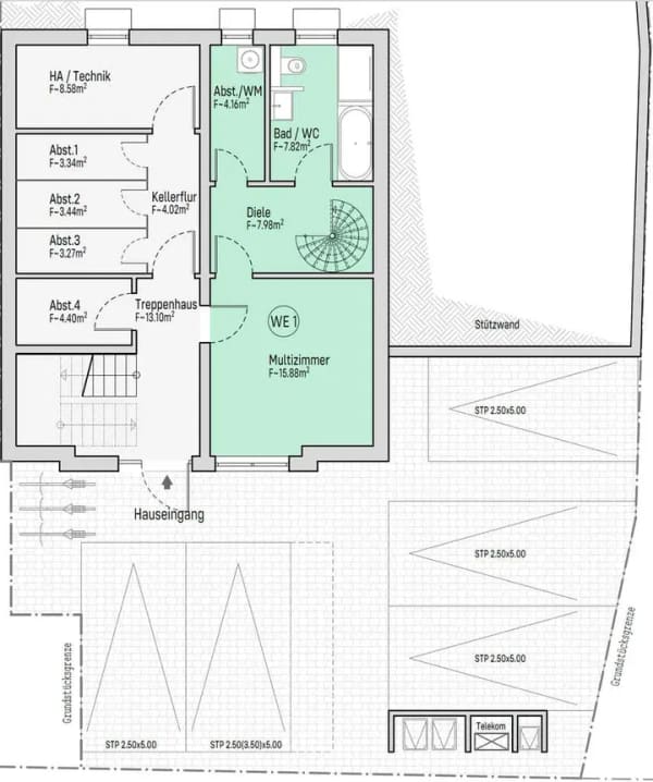 Immobilie in Edesheim - Neubauanlage - hier OG Wohnung - mit Blick auf den Haardter Wald - Bild 2