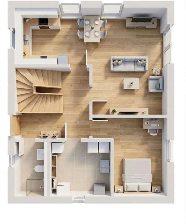Immobilie in Hämelhausen - Einfamilienhaus 134 m² | Flachdach | KfW-55-Standard - Bild 2