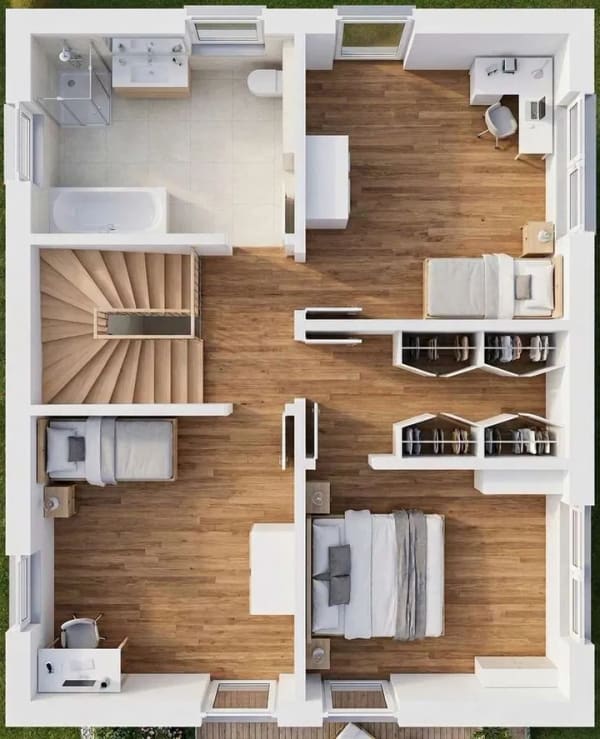 Immobilie in Hämelhausen - Einfamilienhaus 134 m² | Flachdach | KfW-55-Standard - Bild 3