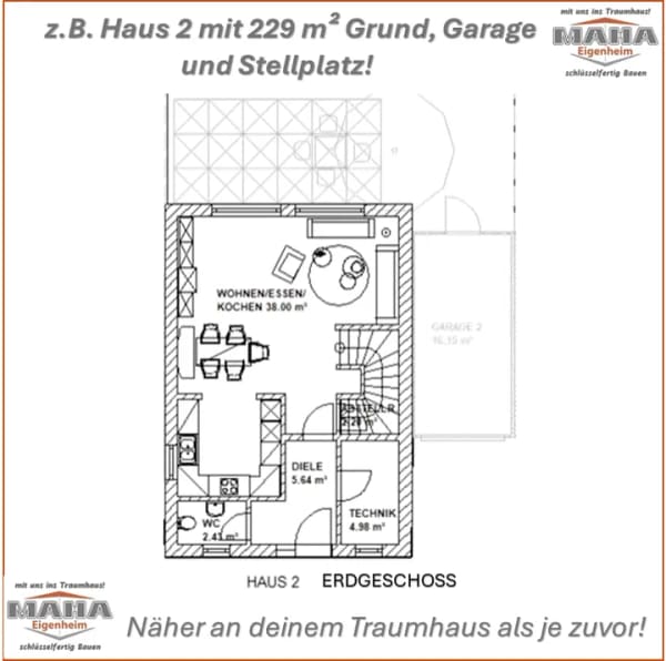 Immobilie in Geisenhausen - NEUBAU VON 3 EIGENHEIMEN IN 84144 GEISENHAUSEN - Bild 1