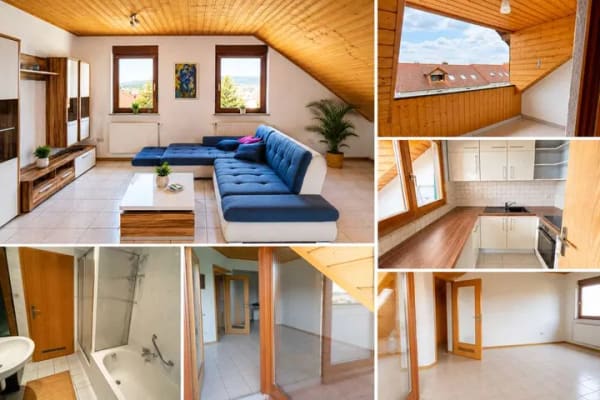 Immobilie in Wörth am Main - Wohnen mit Weitblick – Charmante Dachgeschosswohnung mit Loggia und Blick auf die Weinberge - Bild 0