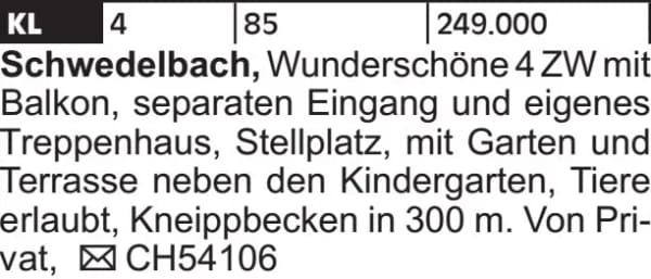 Immobilie in Schwedelbach - Wunderschöne 4 ZW mit Balkon, separaten Eingang und eigenes Treppenhaus,... - Bild 1