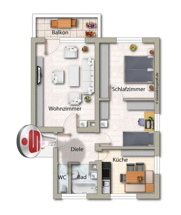 Immobilie in Uhingen - Sofort beziehbare 3-Zimmer-ETW in Uhingen - mit Balkon! - Bild 1