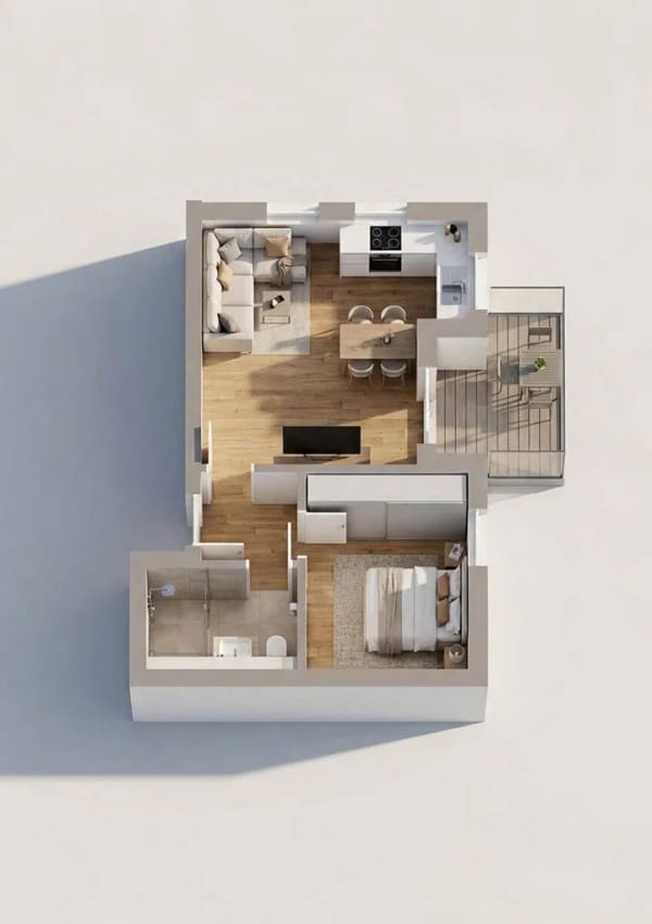 Immobilie in Schmallenberg - Moderne QNG 2-ZI Neubauwohnung mit Balkon 2.OG - hohe Steuervorteile & KfW Finanzierung ab 1.60% p.a - Bild 3