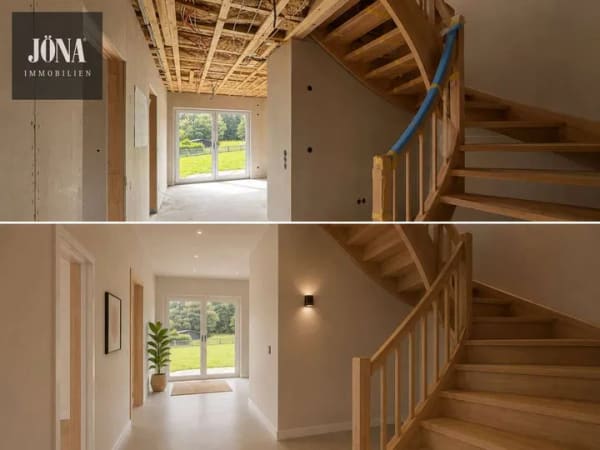 Immobilie in Grünbach - Fast fertig zum Traumhaus (KfW-40) – hochwertiges Schwabenhaus mit 1.900 m² Grundstück und individue - Bild 4