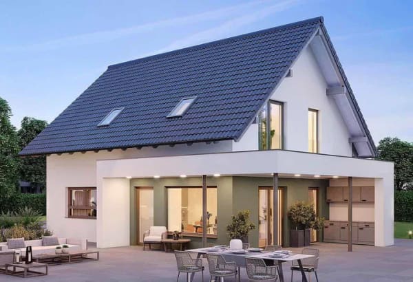 Immobilie in Oberscheinfeld - Ihr Familienglück wartet: Charmantes Fertighaus mit Satteldach & KfW 40 Standard - Bild 1