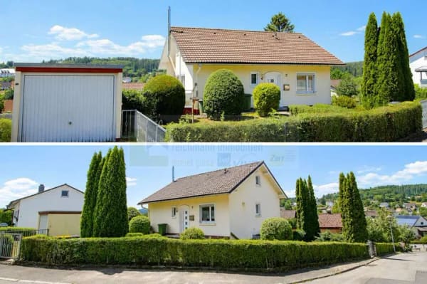 Immobilie in Donaueschingen - Sonnige Aussichtslage über die Baar: Gepflegtes Zweifamilienhaus mit ansprechendem Garten und 2 Gara - Bild 1