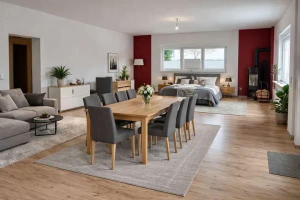 Immobilie in Rheinstetten - Offenes Wohnen neu definiert - Großzügige + hochwertig sanierte 2-Zimmer-Loftwohnung im Erdgeschoss! - Bild 4