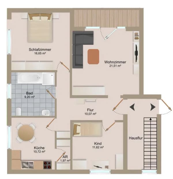Immobilie in Hambergen - Hambergen: Wohnung mit Balkon und Stellplatz - Bild 1