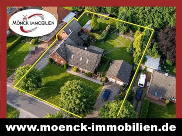 Immobilie in Wiesmoor - Raumwunder mit Einliegerwohnung nahe dem Golfplatz - Bild 1