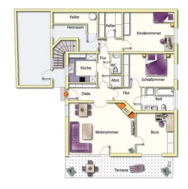 Immobilie in Büsingen am Hochrhein - Grosszügige 4.5-Zimmerwohnung+Garten+Carport+Terrasse+Inventar !! - Bild 0