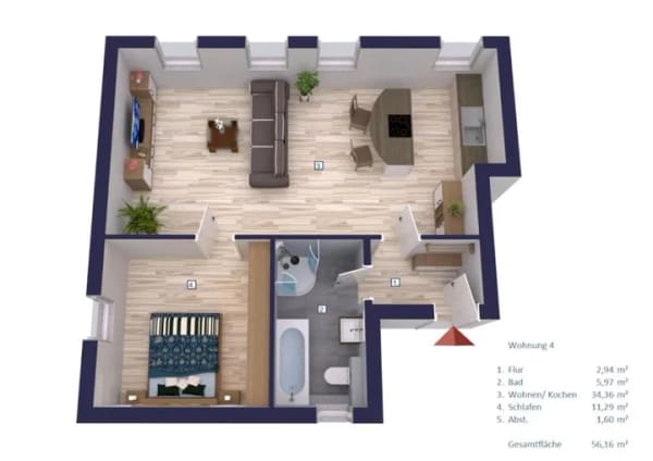 Immobilie in Bad Doberan - Etagenwohnung in Bad Doberan - Bild 1
