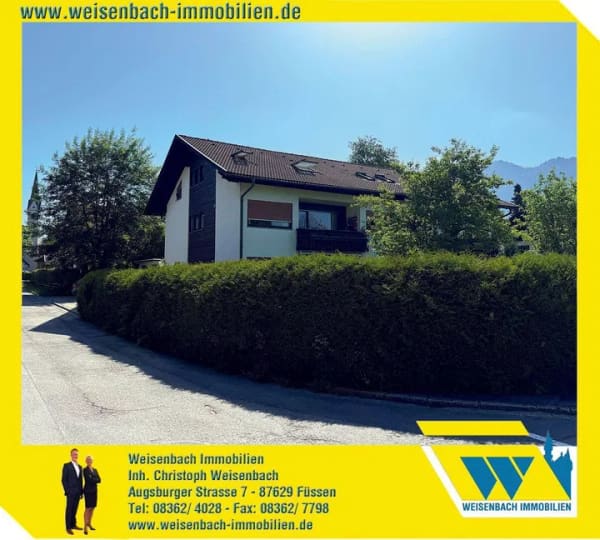 Immobilie in Schwangau - Charmante 2½-Zimmer-Dachgeschosswohnung mit Bergblick in begehrter Wohnlage von Schwangau - Bild 0