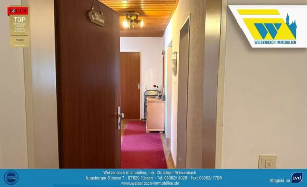 Immobilie in Schwangau - Charmante 2½-Zimmer-Dachgeschosswohnung mit Bergblick in begehrter Wohnlage von Schwangau - Bild 4