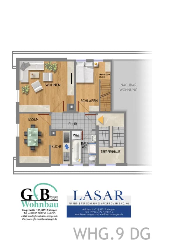 Immobilie in Sigmaringen - Geräumige 3-Zimmer-Wohnung im Herzen von Sigmaringen - Bild 1