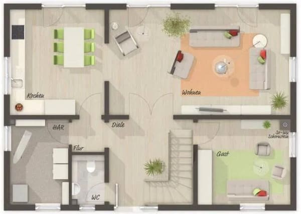 Immobilie in Hallgarten - Gemütlich mit Stil - Wohnen und Leben im Landhaus-Stil - Neubau massiv errichtet inkl. Festpreis-und Bauzeit-Garantie - Bild 3
