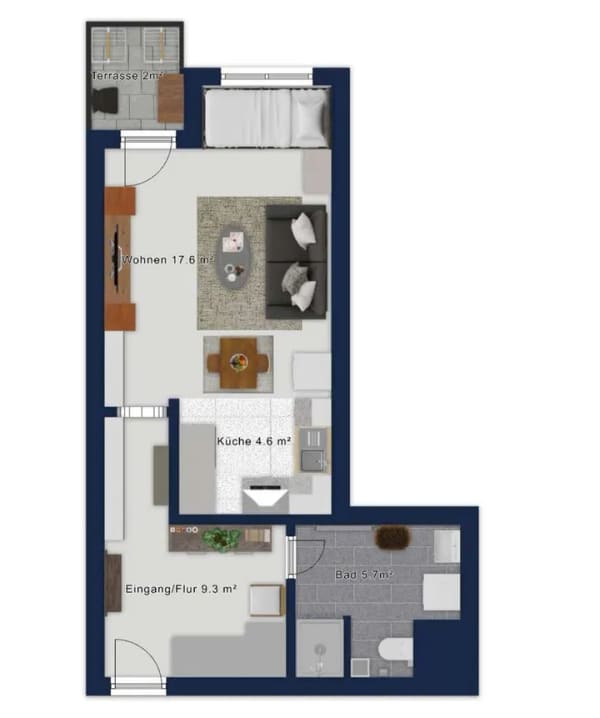Immobilie in Bruchsal - Charmante 1-Zimmer-Erdgeschosswohnung mit Balkon in Bruchsal - Bild 2