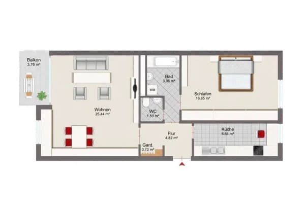 Immobilie in Fürstenfeldbruck - Vermietete 2-Zimmerwohnung - Bild 1