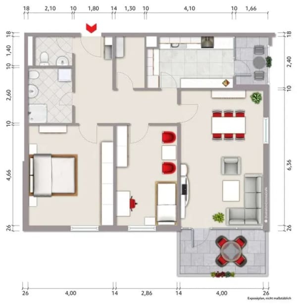 Immobilie in Bietigheim-Bissingen - 3,5-Zimmer-Wohnung über den Dächern von Bissingen  - Bild 1