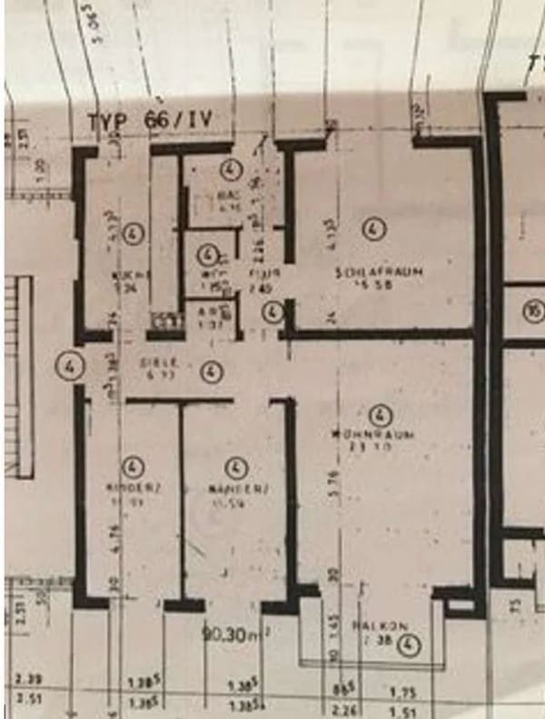Immobilie in Dinslaken - Gepflegte 4,5-Zimmer-Wohnung mit Südbalkon, modernisiertem Bad und Gartenblick in Dinslaken-Hiesfeld - Bild 3