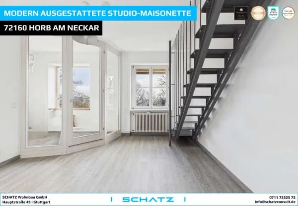 Immobilie in Horb am Neckar - 2-Zimmer-Maisonette als Kapitalanlage – 6.000 € Kaltmiete p.a. & 9 % Sonder-AfA - Bild 0