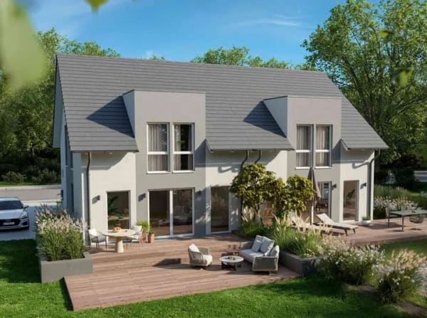 Immobilie in Hamm am Rhein - NEUBAU / PROJEKTIERUNG - DOPPELHAUSHÄLFTE IM ALLMENDGARTEN IN HAMM AM RHEIN MIT GRUNDSTÜCK - Bild 0