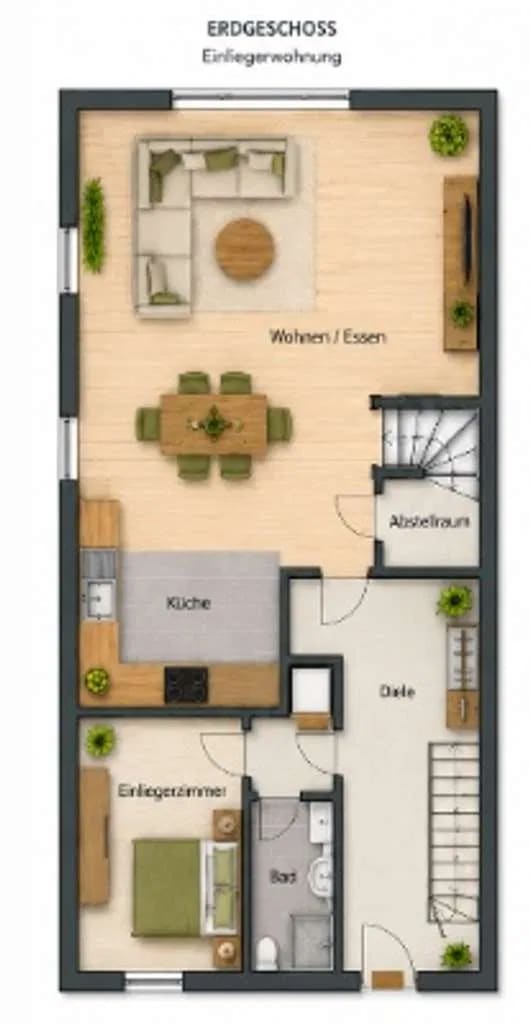 Immobilie in Kaufering - große Doppelhaushälfte mit Einliegerwohnung - Bild 1