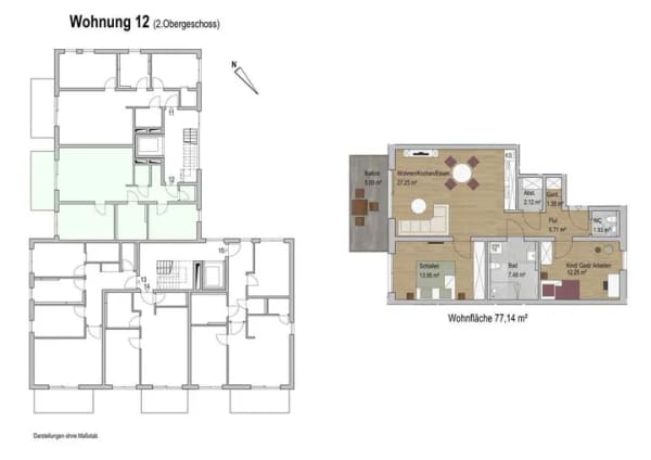 Immobilie in Malching - Hochwertige 3-Zimmer- Neubauwohnung im 2. Obergeschoss mit Balkon - Bild 4